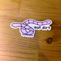 Eat Dirt Worm Sticker