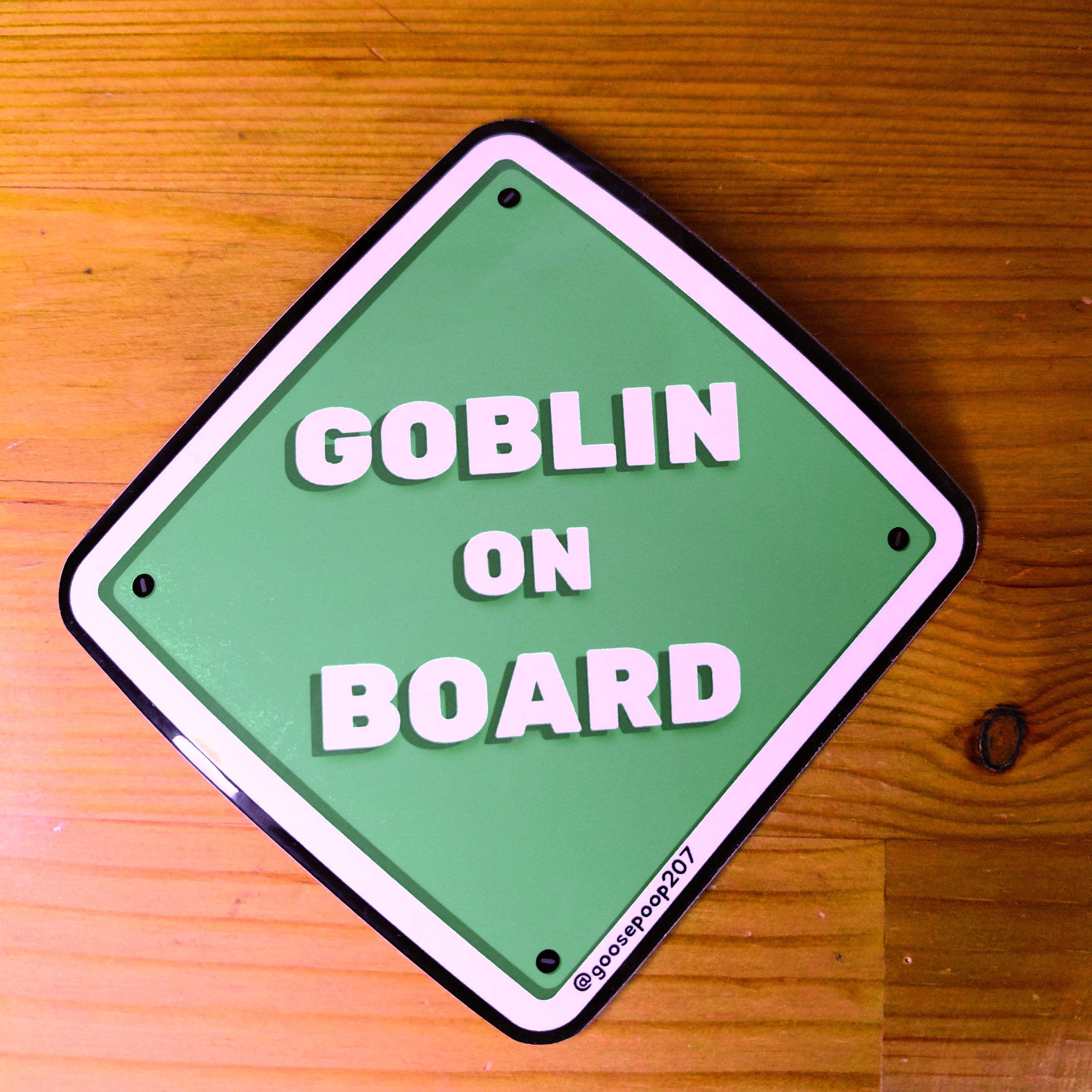 Goblin on Board Bumper Sticker