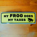 Frog Tax Bumper Sticker
