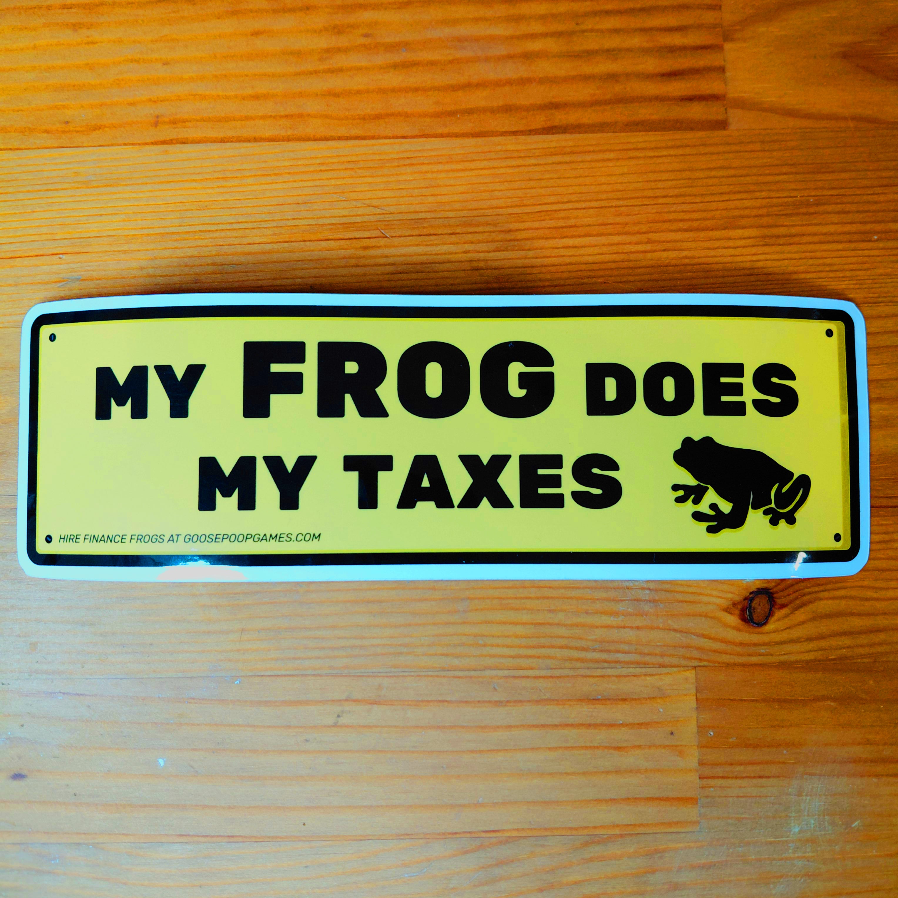 Frog Tax Bumper Sticker